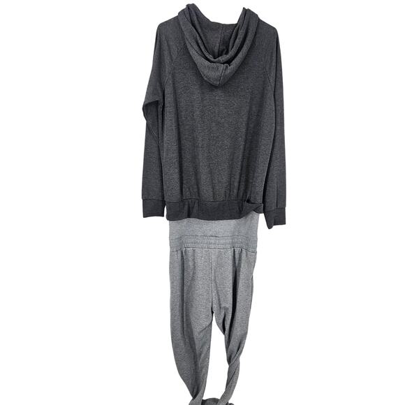 Tuxy One Piece Jumpsuit Mens Gray Hoodie Sweatpants Loungewear Casual Cozy Sz M - Picture 2 of 6